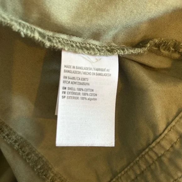 American Eagle Hooded Utility Jacket Brushed Sage Green with Removable Vest - Picture 5 of 7